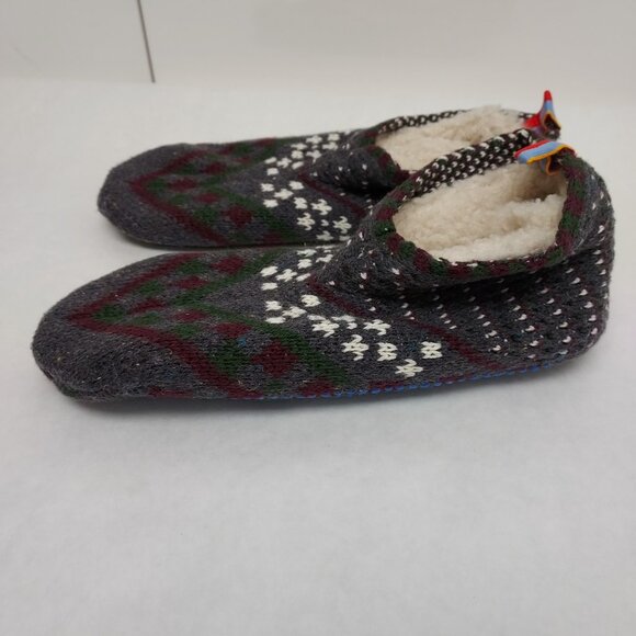 Bombas Gripper Slipper Unisex Size Small Charcoal Sherpa Lined Bootie House Sock - Picture 8 of 13